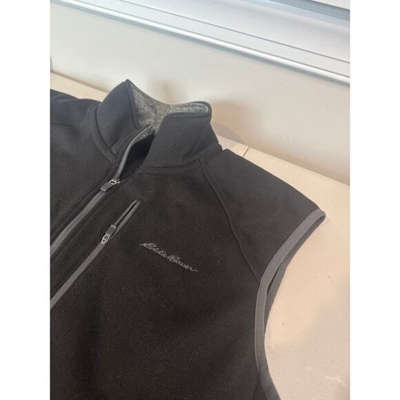 Eddie Bauer Men’s Outpace Flex Fleece Vest TXL Black Front Zip - Picture 6 of 8